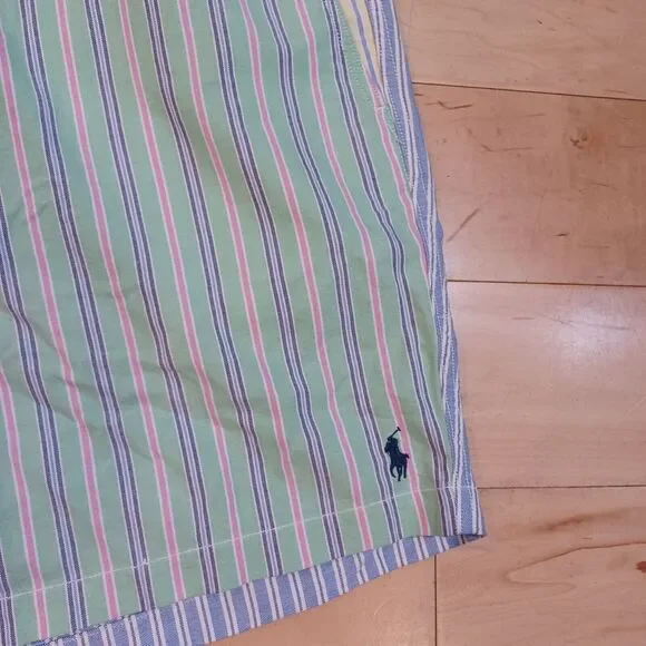 NWT Polo Ralph Lauren Flat Front Multi-Color Stripe Shorts 6" Classic Fit XXL